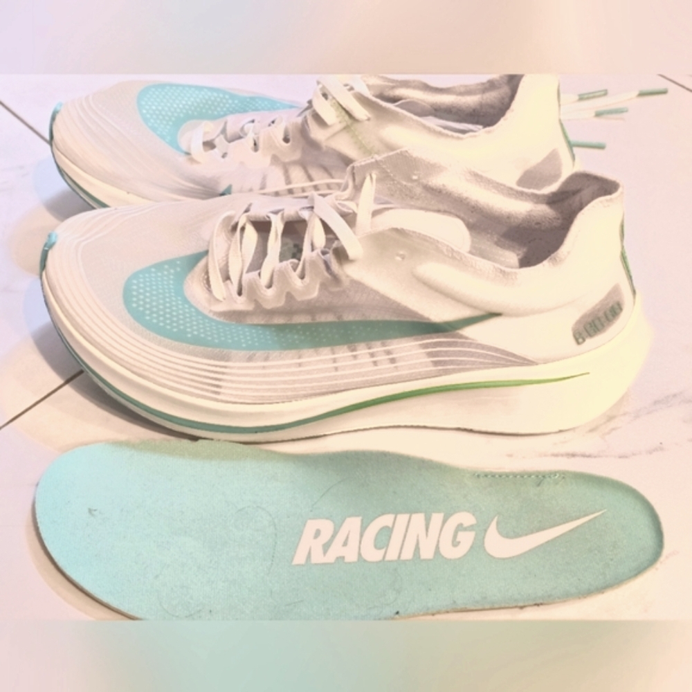 NIKE NIKELAB ZOOM FLY SP WHITE-RAGE GREEN-SUMMIT SZ 8.5
